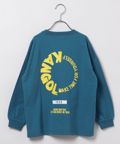 KANGOL(カンゴール)の「【KANGOL(カンゴール)】別注プリントロンT(KIDS)(Tシャツ/カットソー・キッズ・ブルー/アイボリー/ブラック・160cm/120cm/130cm/140cm/150cm)」の3枚目の写真