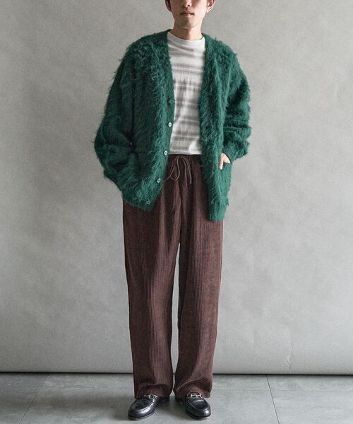 CRAFT STANDARD BOUTIQUE(クラフトスタンダードブティック)の「モヘアライクニットカーディガン(カーディガン/ボレロ・メンズ・チャコールグレー/ベージュ/ダークブラウン/マスタード/グリーン/ブルーグレー・XL/L/M)」の18枚目の写真