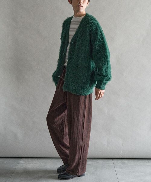 CRAFT STANDARD BOUTIQUE(クラフトスタンダードブティック)の「モヘアライクニットカーディガン(カーディガン/ボレロ・メンズ・チャコールグレー/ベージュ/ダークブラウン/マスタード/グリーン/ブルーグレー・XL/L/M)」の19枚目の写真