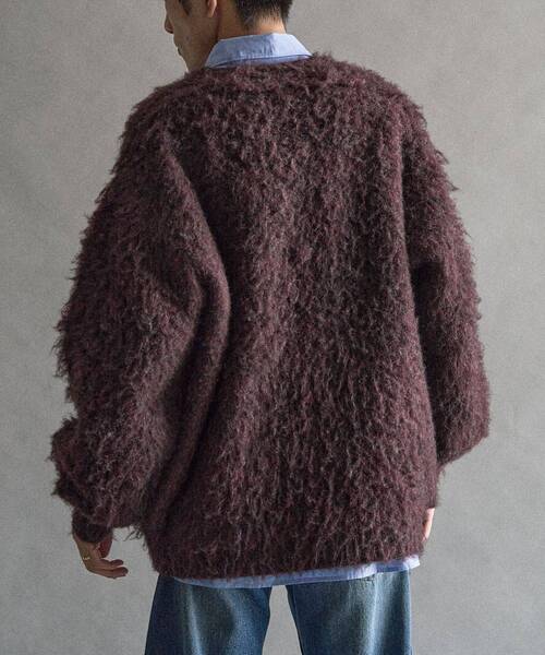 CRAFT STANDARD BOUTIQUE(クラフトスタンダードブティック)の「モヘアライクニットカーディガン(カーディガン/ボレロ・メンズ・チャコールグレー/ベージュ/ダークブラウン/マスタード/グリーン/ブルーグレー・XL/L/M)」の8枚目の写真