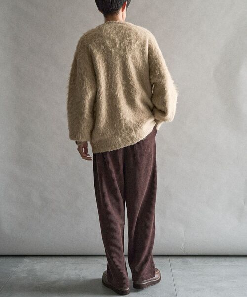 CRAFT STANDARD BOUTIQUE(クラフトスタンダードブティック)の「モヘアライクニットカーディガン(カーディガン/ボレロ・メンズ・チャコールグレー/ベージュ/ダークブラウン/マスタード/グリーン/ブルーグレー・XL/L/M)」の14枚目の写真