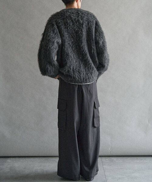 CRAFT STANDARD BOUTIQUE(クラフトスタンダードブティック)の「モヘアライクニットカーディガン(カーディガン/ボレロ・メンズ・チャコールグレー/ベージュ/ダークブラウン/マスタード/グリーン/ブルーグレー・XL/L/M)」の16枚目の写真