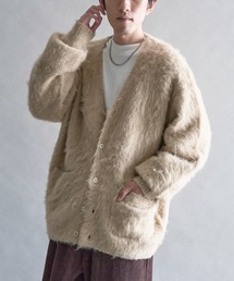 モヘア」に該当するカーディガン/ボレロ（ベージュ系）ファッション