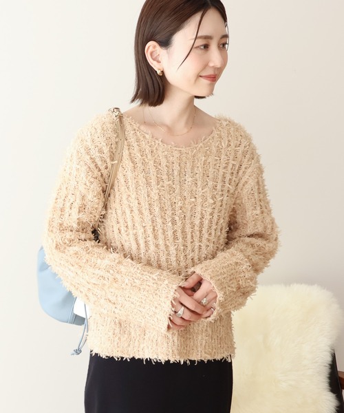 セール】リボンヤーンニットプルオーバー（ニット/セーター