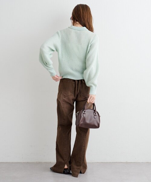 Kastane（カスタネ）の「【一部店舗限定】B スパンコールニットポロ（ニット/セーター・レディース・ブルー/アイボリー/ブラウン/ミント・FREE）」の17枚目の写真