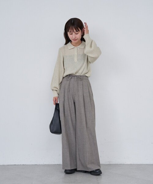 一部店舗限定】B スパンコールニットポロ（ニット/セーター）｜Kastane