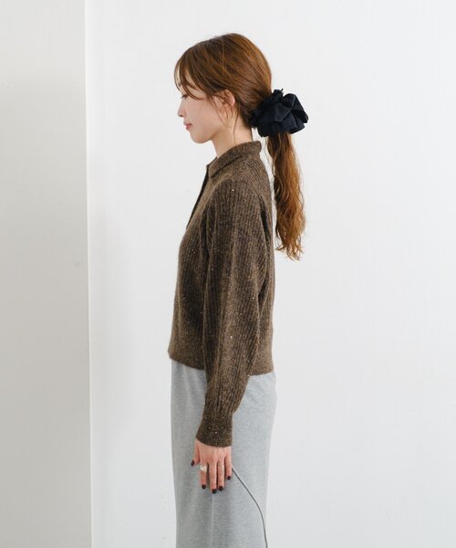 Kastane（カスタネ）の「【一部店舗限定】B スパンコールニットポロ（ニット/セーター・レディース・ブルー/アイボリー/ブラウン/ミント・FREE）」の14枚目の写真