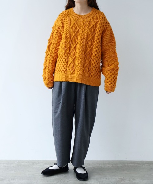 yuni ネパールハンドニット yuni（ユニ ）の「ネパールハンドニット オーバーサイズプルオーバー