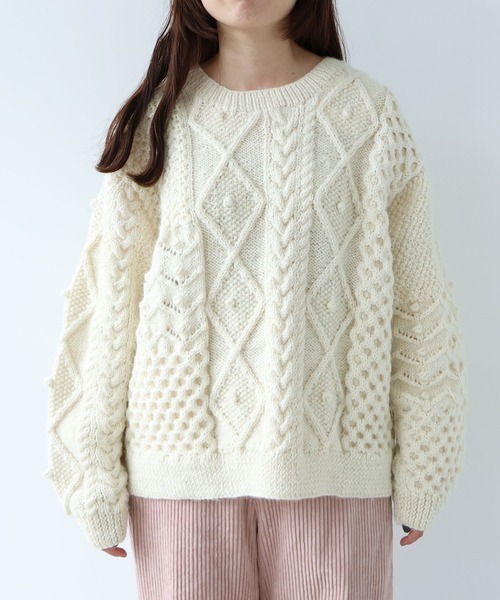 セール】ネパールハンドニット プルオーバー（ニット/セーター）｜yuni