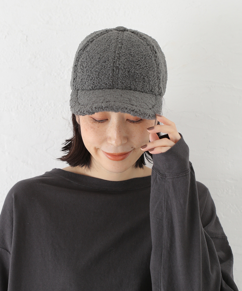 FRAMeWORK（フレームワーク）の「FERRUCCIO VECCHI boa キャップ（キャップ・レディース・グレー・FREE）」の14枚目の写真