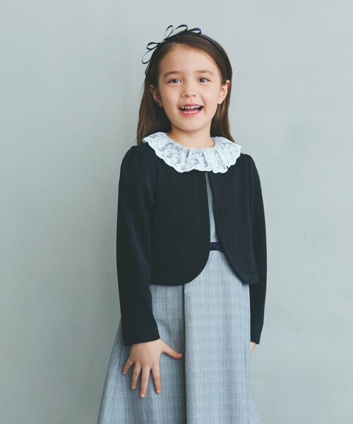 COMME CA ISM(コムサイズム)の「【セットアイテム】レース襟付きドレス×ボレロ(110-130cm)(ワンピース・キッズ・ネイビー系・110cm/120cm/130cm)」の1枚目の写真