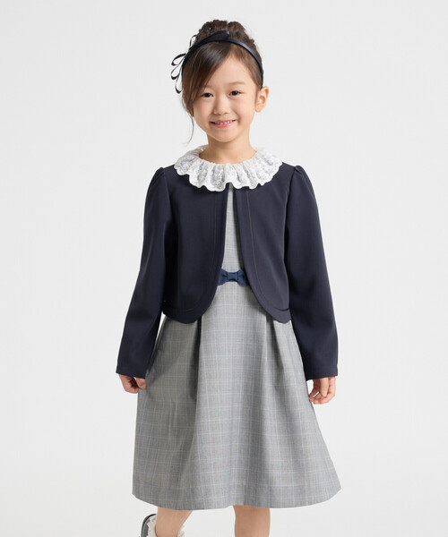 COMME CA ISM(コムサイズム)の「【セットアイテム】レース襟付きドレス×ボレロ(110-130cm)(ワンピース・キッズ・ネイビー系・110cm/120cm/130cm)」の4枚目の写真