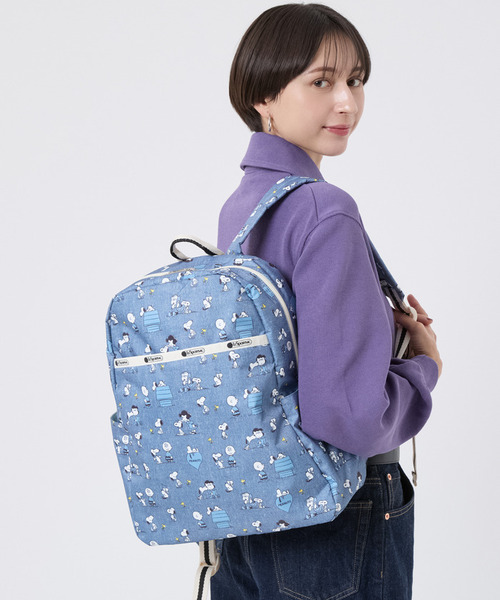 LeSportsac(レスポートサック)の「DAILY BACKPACK ピーナッツハッピーパルズ(バックパック/リュック・レディース・ブルー・FREE)」の1枚目の写真