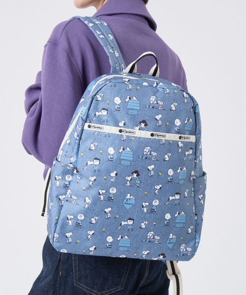 LeSportsac(レスポートサック)の「DAILY BACKPACK ピーナッツハッピーパルズ(バックパック/リュック・レディース・ブルー・FREE)」の2枚目の写真