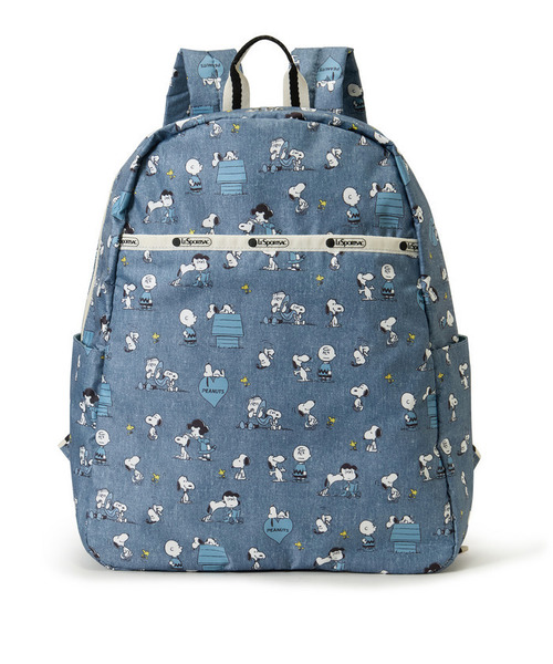 LeSportsac(レスポートサック)の「DAILY BACKPACK ピーナッツハッピーパルズ(バックパック/リュック・レディース・ブルー・FREE)」の4枚目の写真