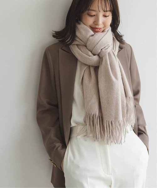 未使用　Noble ノーブル オリジナル カシミヤ チェック ストール　ベージュ NOBLE（ノーブル） ストール マフラー 「追加」オリジナルカシミヤ