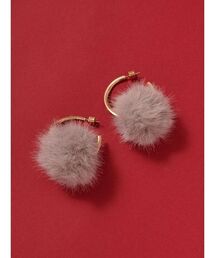 SNIDEL | ファーフープピアス(ピアス(両耳用))