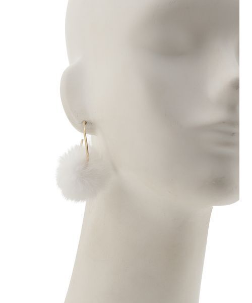 SNIDEL（スナイデル）の「ファーフープピアス（ピアス（両耳用）・レディース・ライトグレー/アイボリー/マルチ・F）」の8枚目の写真