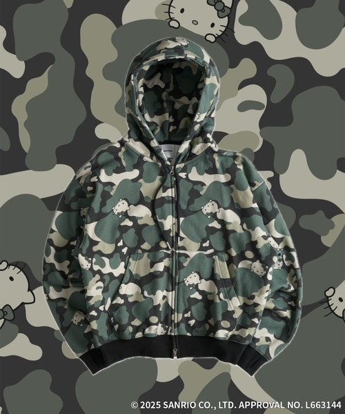 セール】A LOT OF“HELLO KITTY” DOUBLE ZIP HOODIE（パーカー）｜WISH