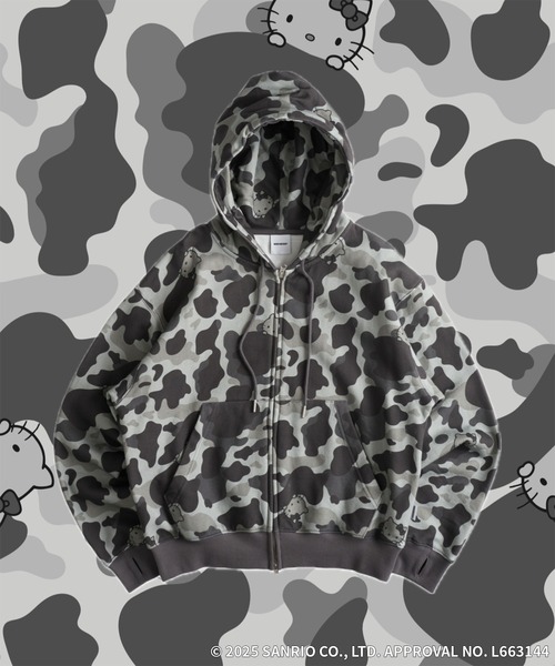 WISH FOR EVER ハローキティ ダブルジップ パーカー 完売 WISH FOR EVER（ウィッシュフォーエバー） パーカー A LOT OF“HELLO