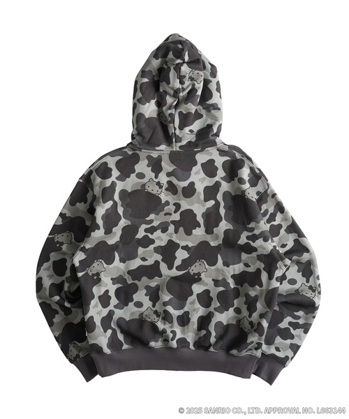 WISH FOR EVER(ウィッシュフォーエバー)の「A LOT OF“HELLO KITTY” DOUBLE ZIP HOODIE(パーカー・メンズ・ブラウン系カモフラージュ/グレー系カモフラージュ/グリーン系カモフラージュ・MEDIUM/LARGE/SMALL)」の12枚目の写真