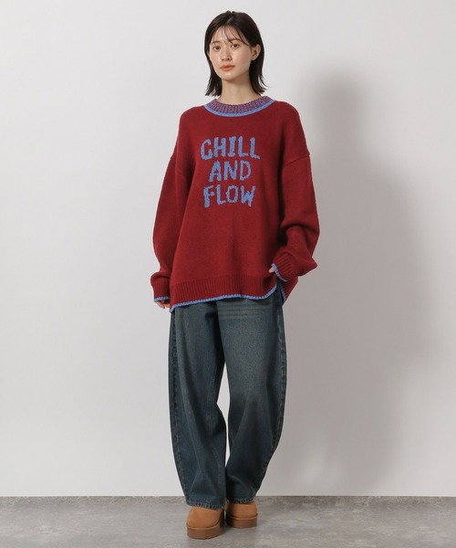 LAKOLE（ラコレ）の「ロゴモールジャガードニットプルオーバー / 602318（ニット/セーター・レディース・レッド/ブラック/ライトブルー/オフホワイト・FREE）」の18枚目の写真