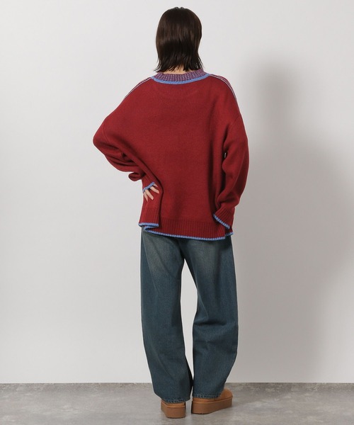 LAKOLE（ラコレ）の「ロゴモールジャガードニットプルオーバー / 602318（ニット/セーター・レディース・レッド/ブラック/ライトブルー/オフホワイト・FREE）」の20枚目の写真