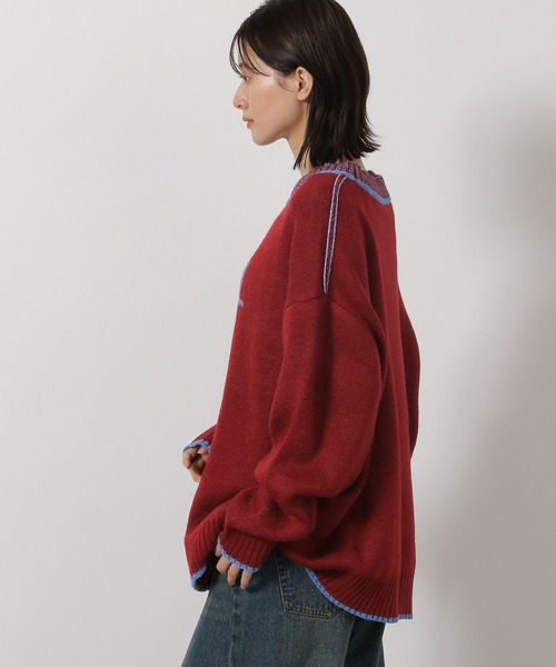 LAKOLE（ラコレ）の「ロゴモールジャガードニットプルオーバー / 602318（ニット/セーター・レディース・レッド/ブラック/ライトブルー/オフホワイト・FREE）」の22枚目の写真