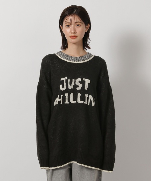 LAKOLE（ラコレ）の「ロゴモールジャガードニットプルオーバー / 602318（ニット/セーター・レディース・レッド/ブラック/ライトブルー/オフホワイト・FREE）」の12枚目の写真