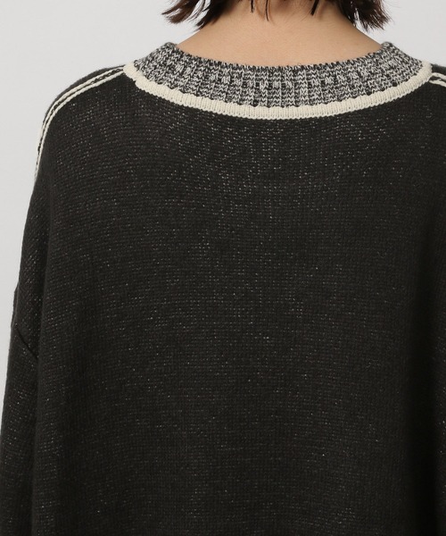 LAKOLE（ラコレ）の「ロゴモールジャガードニットプルオーバー / 602318（ニット/セーター・レディース・レッド/ブラック/ライトブルー/オフホワイト・FREE）」の6枚目の写真