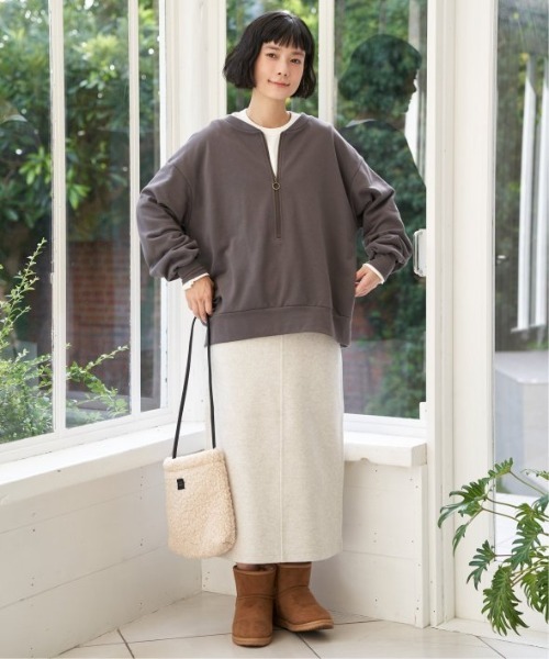 LBC(エルビーシー)の「ジャージメルトンIラインスカート(スカート・レディース・ベージュ/チャコール/グレー/カーキ・M/L)」の12枚目の写真