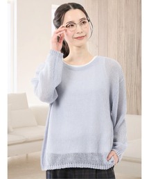 m.f.editorial（エムエフエディトリアル）の「【アンサンブル 2枚セット】m.f.エディトリアルレディース  透かしニットセーター&タンクトップ（アンサンブル）」