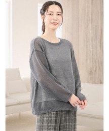 m.f.editorial（エムエフエディトリアル）の「【アンサンブル 2枚セット】m.f.エディトリアルレディース  透かしニットセーター&タンクトップ（アンサンブル）」