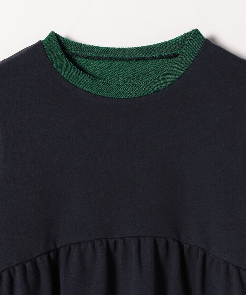 SHIPS any:〈洗濯機可能〉裏毛 バイカラー ペプラム スウェット プル