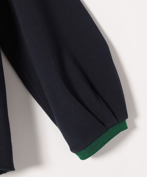 SHIPS any:〈洗濯機可能〉裏毛 バイカラー ペプラム スウェット プル