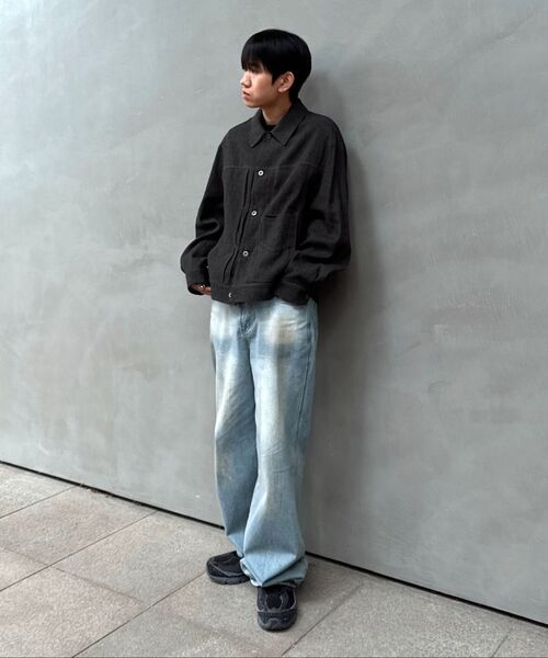 INSILENCE（インサイロンス）の「リネン トラッカージャケット MUD BLACK（デニムジャケット・レディース・その他・SMALL/MEDIUM/LARGE）」の6枚目の写真