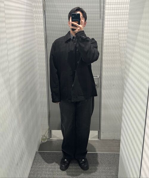 INSILENCE（インサイロンス）の「リネン トラッカージャケット MUD BLACK（デニムジャケット・レディース・その他・SMALL/MEDIUM/LARGE）」の8枚目の写真