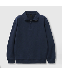 LEMAIN SECOND（リメインセカンド）の「OVERFIT HALF ZIP-UP COLLAR NECK SWEAT SHIRT [NAVY] - FLEECE ver（スウェット）」