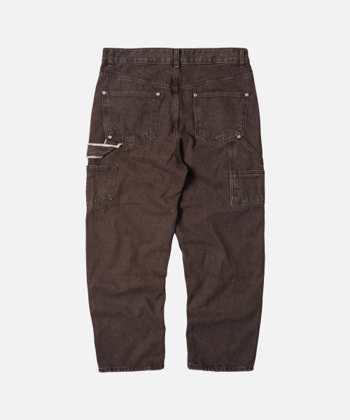FRIZMWORKS(フリズムワークス)の「WASHED DENIM DOUBLE KNEE PANTS _ WASHED BROWN(デニムパンツ・メンズ・その他・X-LARGE/SMALL/MEDIUM/LARGE)」の3枚目の写真