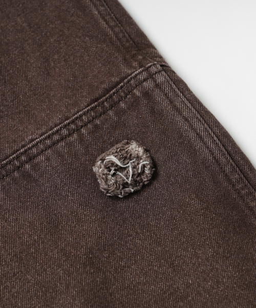 FRIZMWORKS(フリズムワークス)の「WASHED DENIM DOUBLE KNEE PANTS _ WASHED BROWN(デニムパンツ・メンズ・その他・X-LARGE/SMALL/MEDIUM/LARGE)」の7枚目の写真