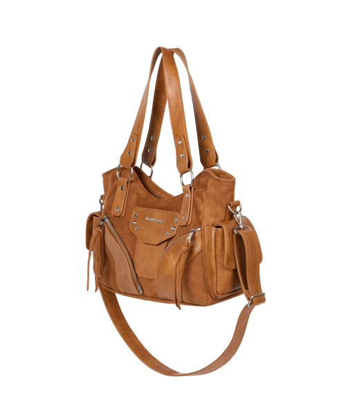 IUGAMAKARAS（イウガマカラス）の「Studded Suede Shoulder Bag (Camel)（ショルダーバッグ・レディース・その他・FREE）」の12枚目の写真
