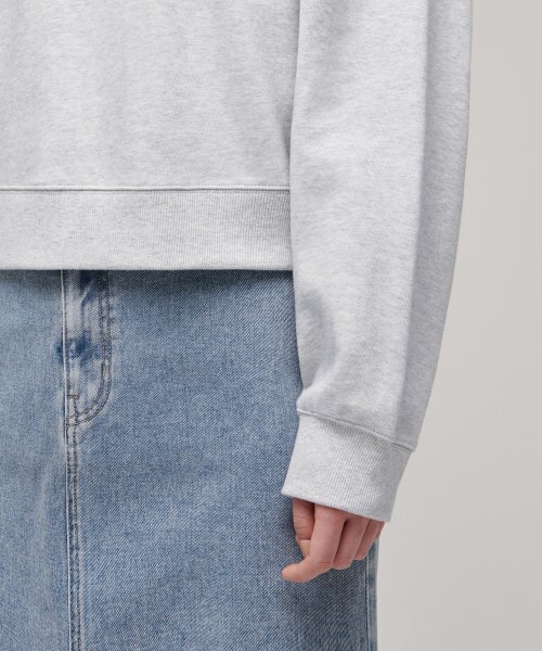 MUSINSA STANDARD WOMAN（ムシンサスタンダードウーマン）の「レディースハーフジップアップスウェットシャツ[メランジライトグレー]（スウェット・レディース・その他・SMALL/MEDIUM/LARGE/X-SMALL）」の9枚目の写真
