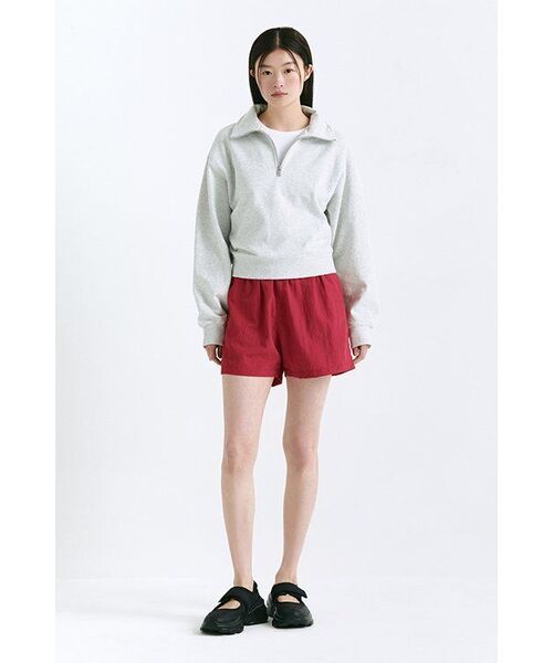 MUSINSA STANDARD WOMAN（ムシンサスタンダードウーマン）の「レディースハーフジップアップスウェットシャツ[メランジライトグレー]（スウェット・レディース・その他・SMALL/MEDIUM/LARGE/X-SMALL）」の12枚目の写真