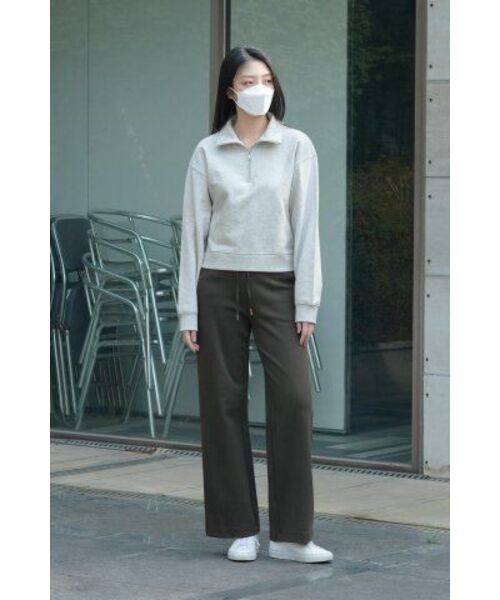 MUSINSA STANDARD WOMAN（ムシンサスタンダードウーマン）の「レディースハーフジップアップスウェットシャツ[メランジライトグレー]（スウェット・レディース・その他・SMALL/MEDIUM/LARGE/X-SMALL）」の19枚目の写真