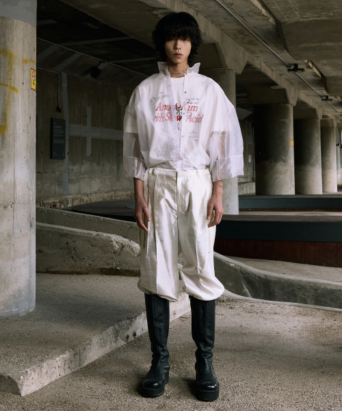 SLOWACID（スローアシッド）の「アンドレキム x スロウエシッド ラフスケッチ 半袖Tシャツ [クリーム]（Tシャツ/カットソー・レディース・その他・LARGE/MEDIUM/SMALL）」の4枚目の写真