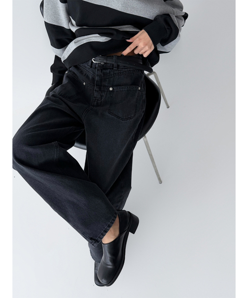 THE GREEN LAB（ザグリーンラボ）の「ポケットディテールデニム [ブラック]（デニムパンツ・レディース・その他・SMALL/MEDIUM）」の7枚目の写真