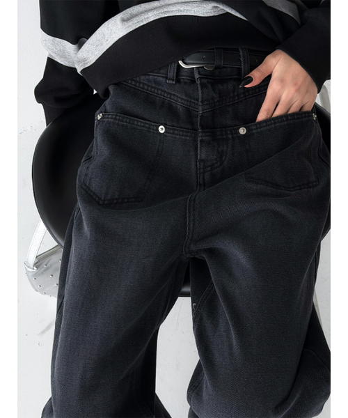 THE GREEN LAB（ザグリーンラボ）の「ポケットディテールデニム [ブラック]（デニムパンツ・レディース・その他・SMALL/MEDIUM）」の8枚目の写真