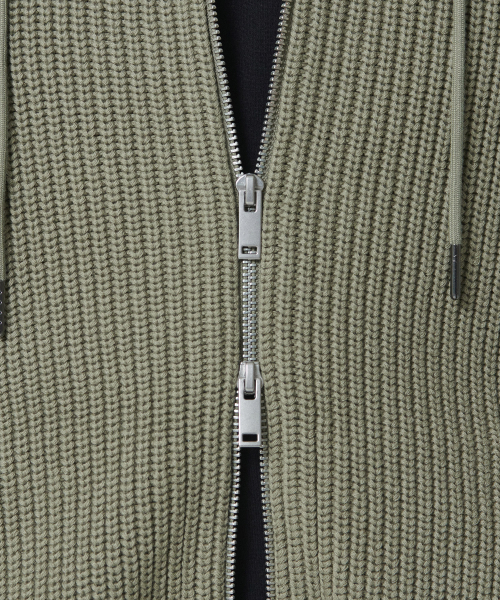 MUSINSA STANDARD（ムシンサスタンダード）の「リブニットフードパーカー[セージ]（ニット/セーター・メンズ・その他・XX-LARGE/LARGE/MEDIUM/SMALL/X-LARGE）」の5枚目の写真