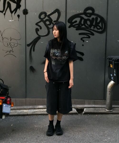 NOMANUAL(NOMANUAL)の「C.D.L BERMUDA PANTS - WASHED BLACK(その他パンツ・レディース・その他・SMALL/MEDIUM/LARGE)」の8枚目の写真