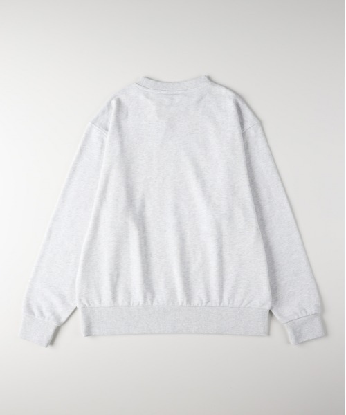 CAMP7(キャンプセブン)の「【CAMP7】胸ラベルロゴ クルーネックトレーナー (シンプルデザイン/裏毛素材/抗菌防臭/デイリーカジュアル/ユニセックス)(スウェット・メンズ・ライトグレー/ブラック/オリーブ・M/XL/L)」の4枚目の写真